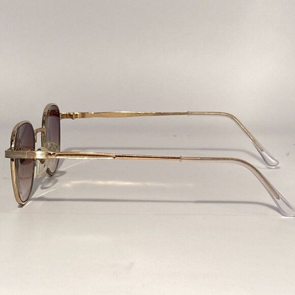 Black and Silver Metal Sunglasses Rounded Square UV400 NWT - Picture 4 of 10